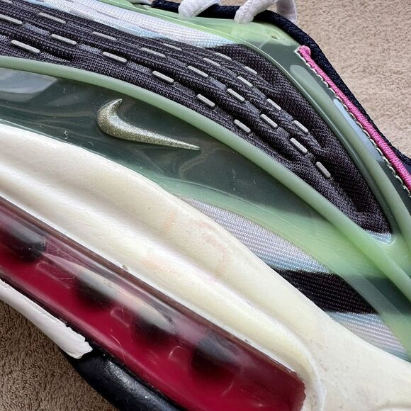 Nike Air Max Deluxe Enamel Green Running Tennis Shoe Sneakers Women 8 Athletic - Picture 6 of 16